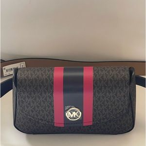 Michael Kors Women's Logo Striped Fanny Pack